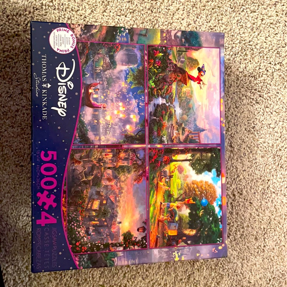 Disney Thomas Kinkade 500 piece 4 pack puzzle